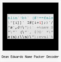Querystring Javascript Obfuscation dean edwards name packer decoder