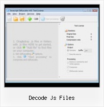 Netbeans Php Minimize Javascript decode js files