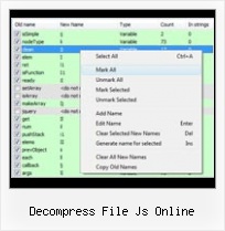 Rails Javascript Obfuscator decompress file js online