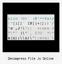 Web Page Java Obfuscator Decoder decompress file js online