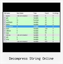 Javascript Escape Compressor decompress string online