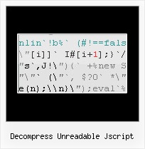 Js Decode Online decompress unreadable jscript