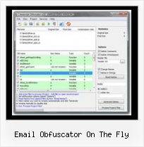 Minimize Javascript File Coda Panic email obfuscator on the fly