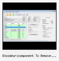 Jscript Unreadable encodeuricomponent to remove spaces