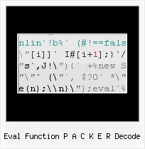 Js Protection eval function p a c k e r decode