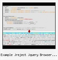 Compress Cookies Javascript example jreject jquery browser rejection
