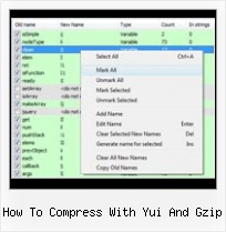 Javascript Obfuscate Url Querystring how to compress with yui and gzip