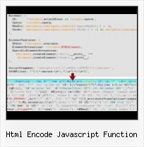 Javascript Obfuscation html encode javascript function
