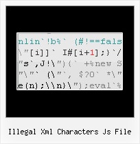 Javascript Obfuscators illegal xml characters js file