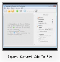 Javascript Eclipse Compress Or Join import convert sdp to flv