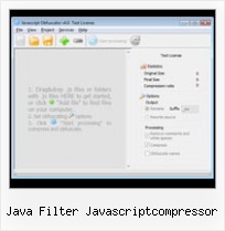 Jsmin Usage java filter javascriptcompressor