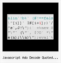 Javascript Obfuscation Techniques javascript ado decode quoted printable