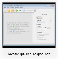 Javascript Compression Comparison javascript aes comparison