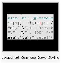 Js Decompress javascript compress query string