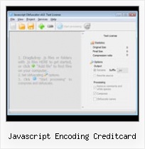 Online Decompress Js File javascript encoding creditcard