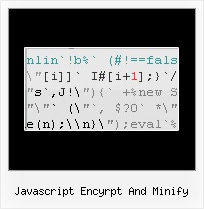 Jscript Encoding javascript encyrpt and minify