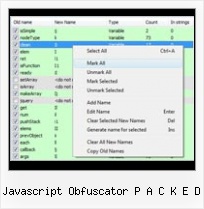 Js Minify Illigal Character javascript obfuscator p a c k e d