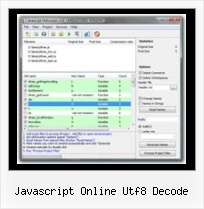 Javascript Compressor Escape javascript online utf8 decode