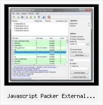 Pack Javascript Ubuntu javascript packer external variables