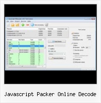 Yui Compressor Decompress javascript packer online decode