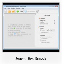 Online Unpacker Js jquery hex encode