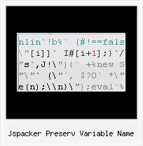 How To Call Javascript Compress And Base64 Encode jspacker preserv variable name