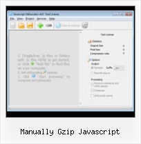 Javascript Encoder manually gzip javascript