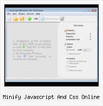 Hide Javascript Code minify javascript and css online