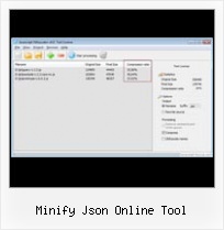 Yuicompressor Web Server minify json online tool