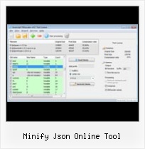 Javascript Compression minify json online tool