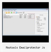 Json Minification Php mootools emailprotector js