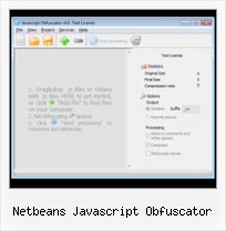 Jquery Compressed Tool netbeans javascript obfuscator