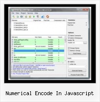 Jsmin Command Line Syntax numerical encode in javascript