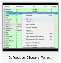 Definition Obfuscate obfuscate closure vs yui