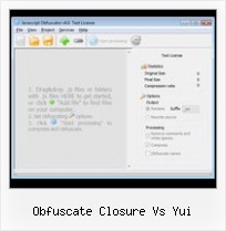 Asp Net Encode Text Json obfuscate closure vs yui