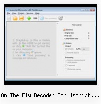 Json Compression In Javascript on the fly decoder for jscript encode