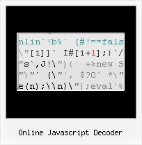Javascript Encode Obfuscate online javascript decoder