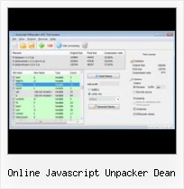 Yuicompressor Jsmin online javascript unpacker dean