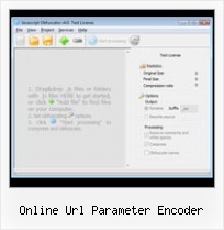 Querystring Javascript Obfuscation online url parameter encoder