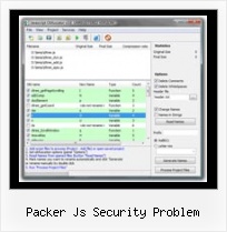 Compress Cookies Javascript packer js security problem