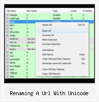 Dean Edwards Packer Reenable renaming a url with unicode