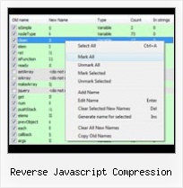 Pack Javascript reverse javascript compression