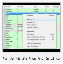 Table Ajax Closure Library run js minify from ant in linux