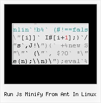 Packer Javascript Java run js minify from ant in linux