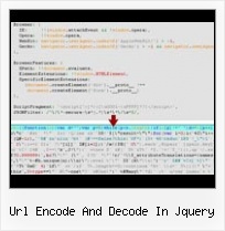 Jscript Encrypter url encode and decode in jquery