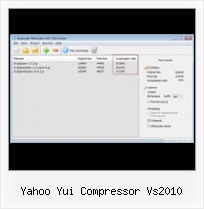 Jscript Encoding yahoo yui compressor vs2010