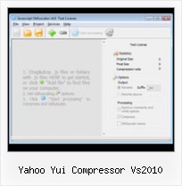 Javascript Quot Decode yahoo yui compressor vs2010