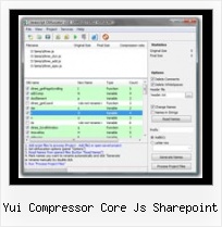 Yui Compressor Pack Javascript yui compressor core js sharepoint