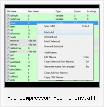 Html Yui Obfuscate yui compressor how to install