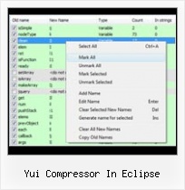 Yui Compressor Reverse yui compressor in eclipse